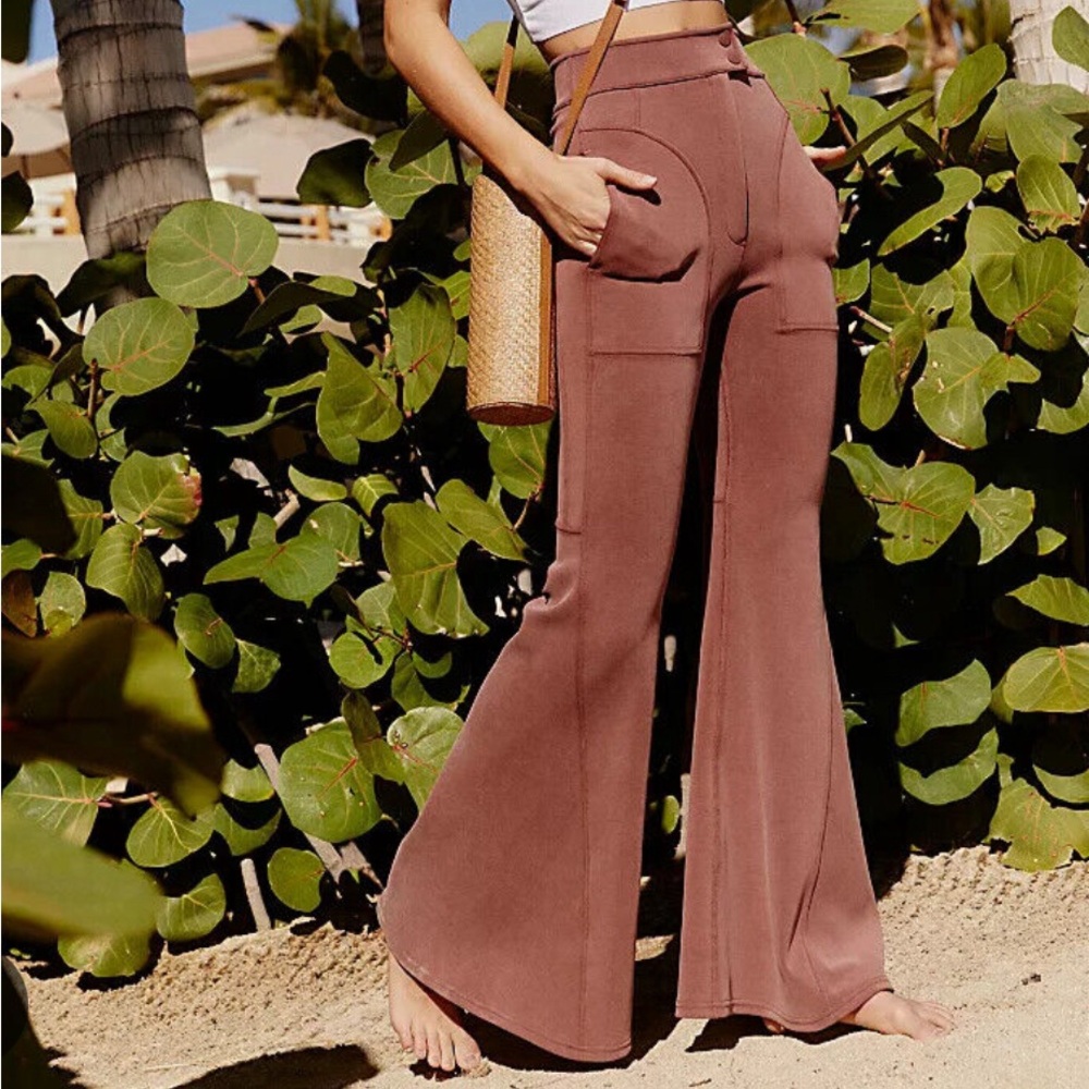 Free People Movement Light Heart Flares, brown, XS 0